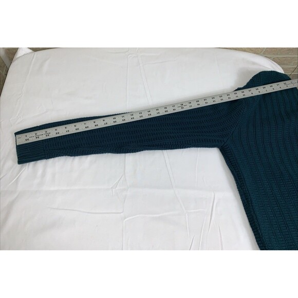 Abercrombie Fitch Sweater Men's M Green Long Sleeve Pullover Knit Crew Neck - Picture 9 of 9